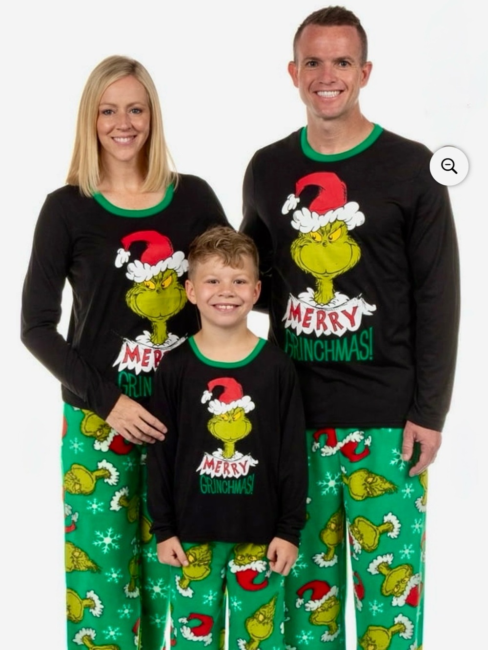 Womens XL Black and Green 'Merry Grinchmas' Pajama Set